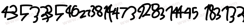 DigitalNumbers Regularttf字体转换